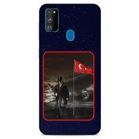 Samsung Galaxy M30s Kılıf Atatürk (40) Fit Silikon Kılıf Gece Yıldızlar