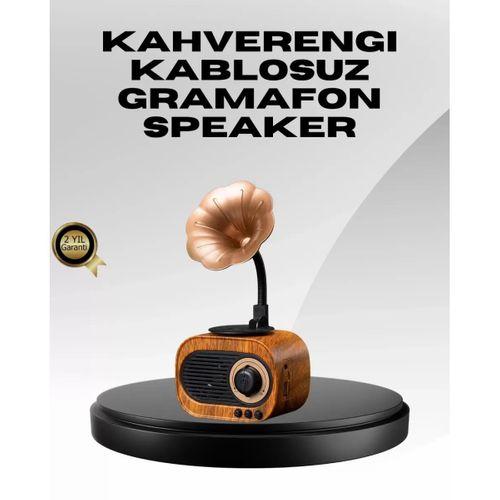 Kablosuz Retro Radyo Hoparlör 5w Güçlü Ses Usb Hafıza Kart Destekli