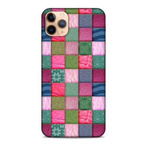 Apple Iphone 11 Pro Kılıf Patchwork (35) Fit Design Kılıf Toz Pembe Lacivert