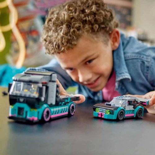 Nessiworld LEGO City Yarış Arabası ve Araba Taşıyıcı Kamyon 60406