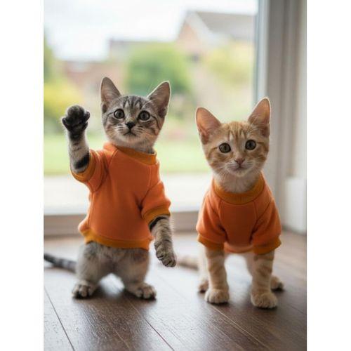 Cupcakes and Ice Cream Kediler için  Polar Sweatshirt