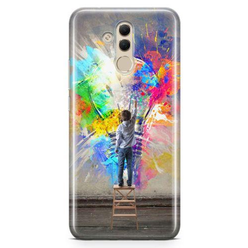 Huawei Mate 20 Lite Kılıf Ampül Arka Kapak Koruma Desenli Full Koruyucu