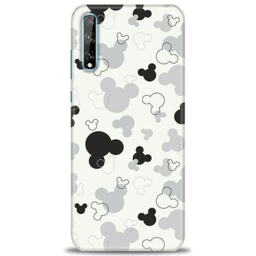 Huawei P Smart S Kılıf HD Baskılı Kılıf - Siyah Mickey + Tam Ekran Koruyucu