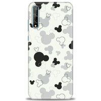 Huawei P Smart S Kılıf HD Baskılı Kılıf - Siyah Mickey + Tam Ekran Koruyucu