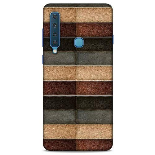 Samsung Galaxy A9 2018 Kılıf Patchwork (20) Koruyucu Kılıf Bej Siyah