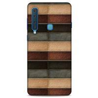 Samsung Galaxy A9 2018 Kılıf Patchwork (20) Koruyucu Kılıf Bej Siyah