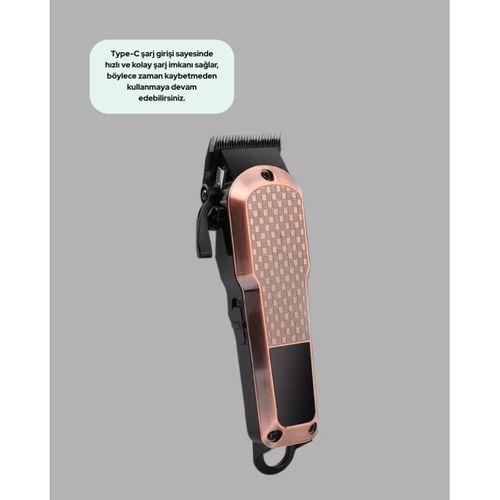 Şarjlı Saç Kesme Makinesi – Type-c Girişli, Lcd Ekranlı Ve Sessiz Motor