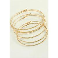 Çizgifli Desenli Metal Halka Küpe 6 Adet