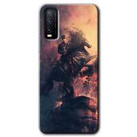 Vivo Y20s Kılıf HD Desen Baskılı Arka Kapak - Atatürk Portre + Kırılmaz Cam