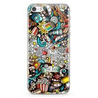 Apple iPhone 5s Kılıf Sinema Doodle Arka Kapak Koruma Desenli Full Koruyucu