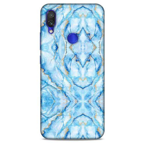 Mermer Desenli (33) Tema Hybrid Kılıf Bebek Mavisi Xiaomi Redmi Note 7 Kılıf
