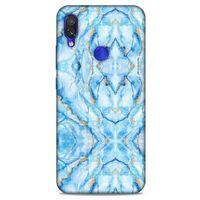 Mermer Desenli (33) Tema Hybrid Kılıf Bebek Mavisi Xiaomi Redmi Note 7 Kılıf