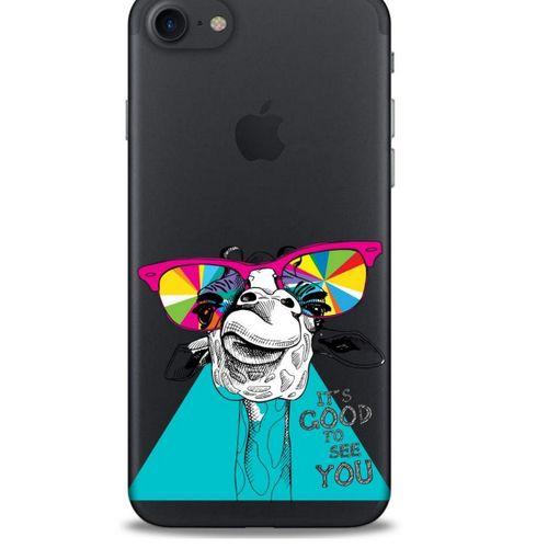 Zoologix (11) Apple iPhone SE 2020 Şeffaf Kılıf Silikon Desenli