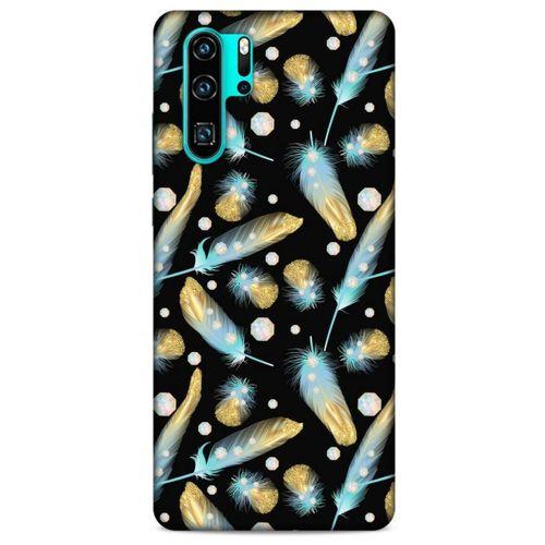 Huawei P30 Pro Kılıf Desenli Özel Seri Tüyler (26) Tpu Silikon Kılıf