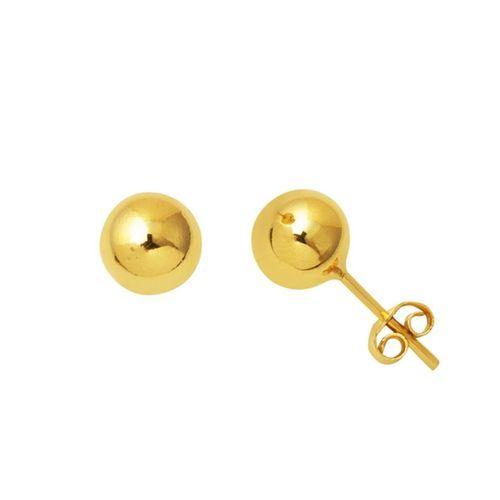 6 mm 14 Ayar Altın Top Küpe KP109