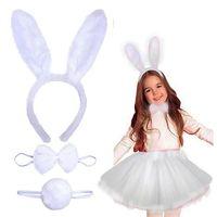 Tavşan Kostüm Seti Beyaz Renk Çocuk Boy