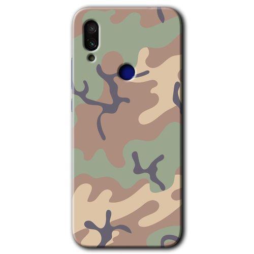 Xiaomi Redmi Note 7 Kılıf Baskılı Kapak - Kamuflaj 29 + 5D Tam Kaplayan Cam