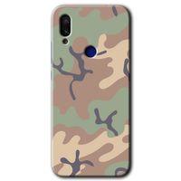 Xiaomi Redmi Note 7 Kılıf Baskılı Kapak - Kamuflaj 29 + 5D Tam Kaplayan Cam