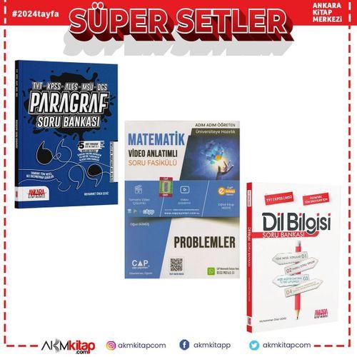 Ankara Kitap Merkezi Dil Bilgisi Paragraf ve Çap Problemler Soru Bankası Seti 3 Kitap