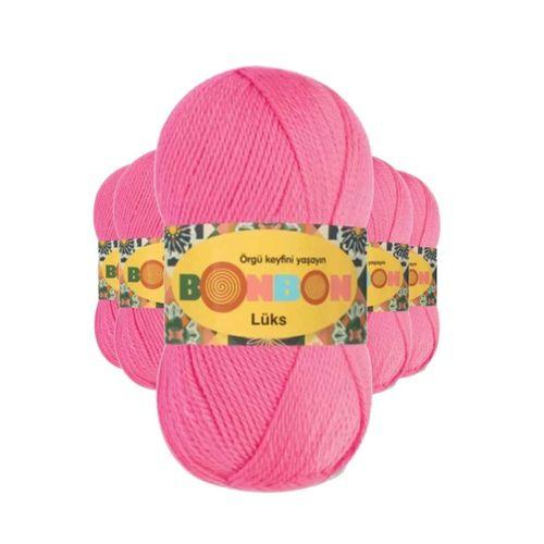 5 Adet Lüks Patik İpi Yünü Pembe 98230 - bonbon mudanis