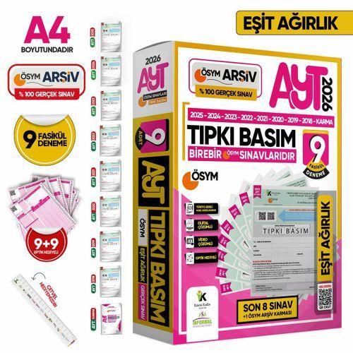2026 AYT Eşit Ağırlık (TM) ÖSYM Çıkmış Soru Tıpkı Basım 9lu Deneme Paketi Türkiye Geneli Çözümlü SET