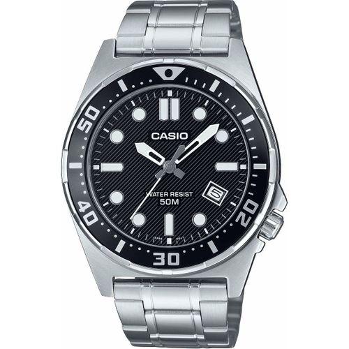 Casio MTD-135D-1AVDF Quartz Çelik Gri Siyah Kadran 44 mm Erkek Kol Saati