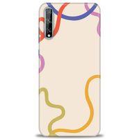 Huawei Y8P Kılıf HD Baskılı Kılıf - Renk Çizgileri + Tam Ekran Koruyucu