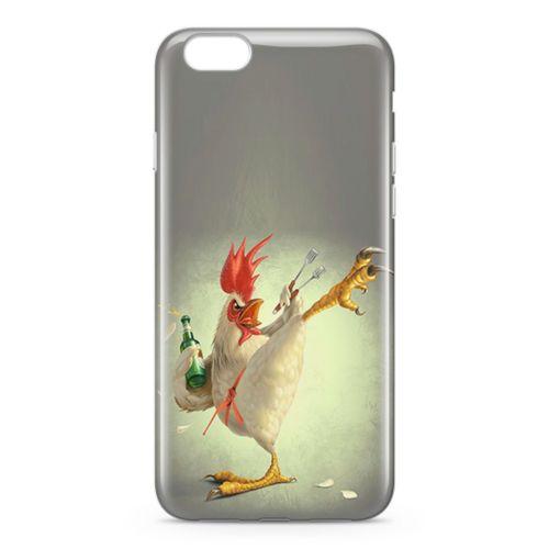 Apple iPhone 6 6s Kılıf Çılgın Tavuk Arka Kapak Koruma Desenli Full Koruyucu
