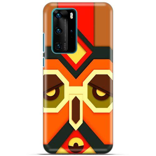 Lopard Huawei P40 Pro Uyumlu Kılıf Soyut Sanat (6) Desenli Silikon Kılıf