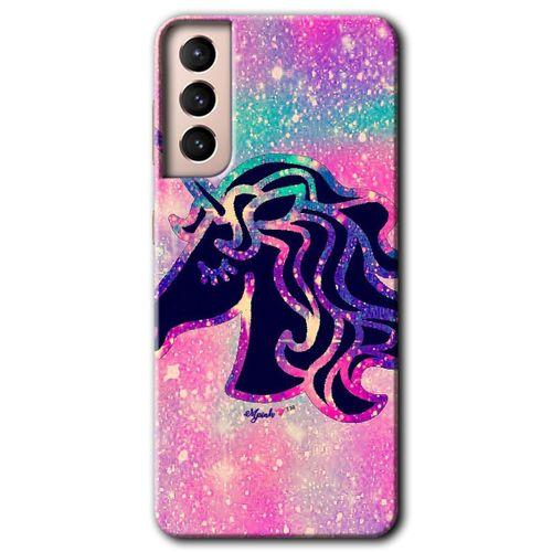 Galaxy S21 Plus Kılıf HD Desen Baskılı Arka Kapak - Unicorn Kristal