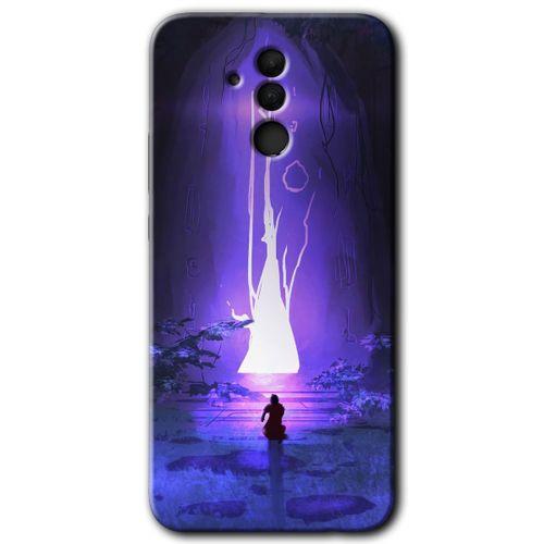 Huawei Mate 20 Lite Kılıf Baskılı Kapak - Wanderer Silhouette +Tam Kaplayan Mat Seramik