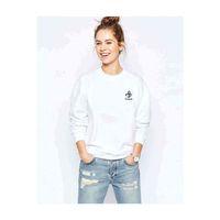 Akrep Burcu Baskılı Beyaz Kadın Sweatshirt