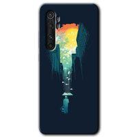 Xiaomi Mi Note 10 Lite Kılıf HD Desen Baskılı Arka Kapak + Temperli Cam - City Bird Sky