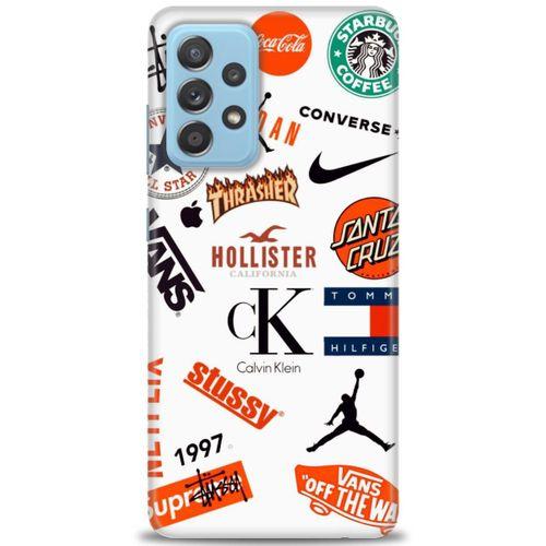 Samsung Galaxy A52s 5G Kılıf HD Baskılı Kılıf - Stussy + Tam Ekran Koruyucu