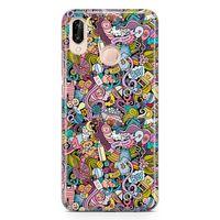 Huawei P20 Lite Kılıf Erkek Bebek Giyim Doodle Arka Kapak Koruma Desenli Full Koruyucu