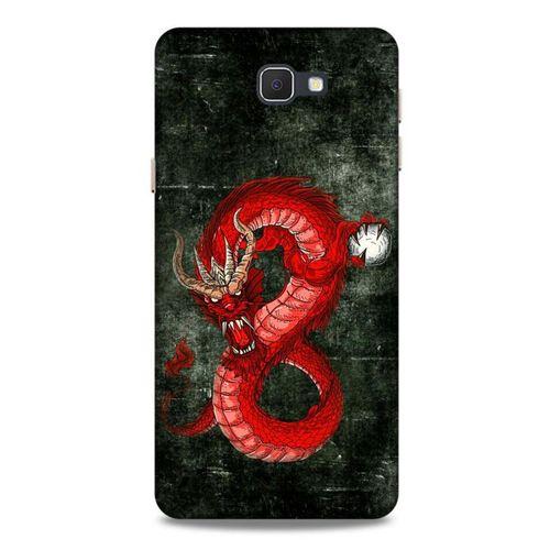 Samsung Galaxy J7 Prime Kılıf Dragons (23) Ultra Koruma Kılıfı Tatoo Kırmızı Ejderha