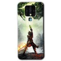 Tecno Camon 16 HD Baskılı Kılıf + 9D Tam Ekran Koruyucu - Dragon Hunter