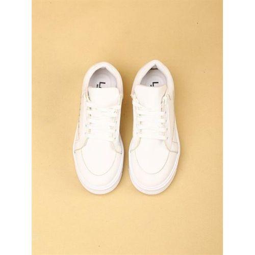 Vektro Yüksek Tabanlı Şık Ve Rahat Günlük Kadın Kalın Taban Beyaz Sneaker