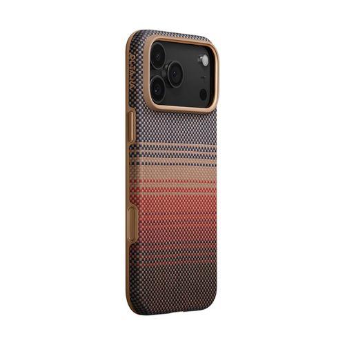 Apple iPhone 17 Pro Kılıf M-safe Şarj Özellikli Aramid Fiber Pitaka Military-Grade Sunset-Moonrise Serisi Kapak