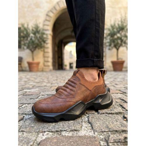 BA0402 Bağcıksız Rahat Yüksek Taban Taba Erkek Spor Ayakkabı