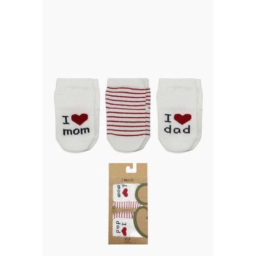 Mom Dad 3'lü Penye Soket Çorap Ekru Aile İçin Uyumlu Ve Şık Seçenek