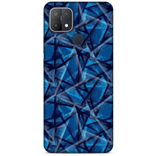 Oppo A15s Uyumlu Kılıf Mavi Delisi (46) Core Armor Kılıf Geometrik