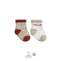 Bistyle Love Dog Penye Soket Çorap 2'Li BS10118 Bej