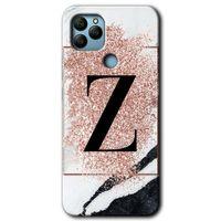 General Mobile GM 22 Kılıf HD Desen Baskılı Arka Kapak - Pembe Mermer Desenli Z Harfi