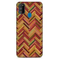 Lopard Samsung Galaxy M30s Uyumlu Kılıf Wood'X (40) Fit Silikon Kılıf Desenli