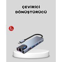 Type-c Çoklu Dönüştürücü – Alüminyum Gövde, Hızlı Veri Aktarımı Ve Şarj Desteği