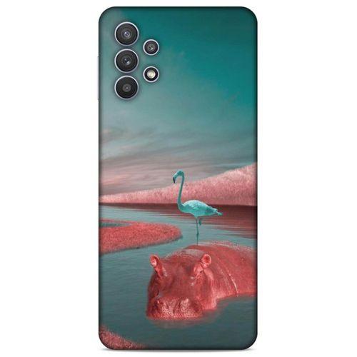 Lopard Samsung Galaxy A32 Uyumlu Kılıf Manipülasyon ☻ (21) Koruyucu Kapak Baskılı