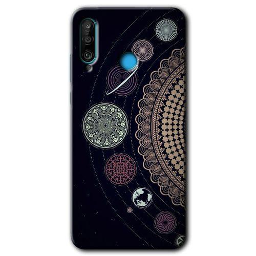 Huawei P30 Lite Kılıf HD Desen Baskılı Arka Kapak - Gezegen Döngüsü + Kırılmaz Cam