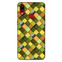 Samsung Galaxy A10s Kılıf Patchwork (49) Ultra Silikon Kılıf Sarı Yeşil