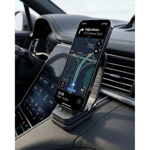 Araç Konsol Telefon Tutucu 360° Döner Katlanabilir Stand